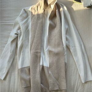 White & Beige Cardigan